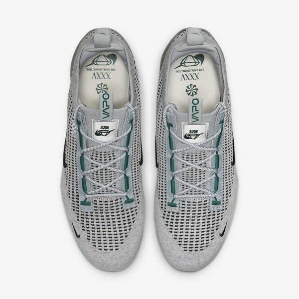 Αθλητικά Παπούτσια Nike Air VaporMax 2021 FK SE ανδρικα ανοιχτο Μπεζ μεταλλικός ασημι σκούρο τυρκουάζ | NK795ART