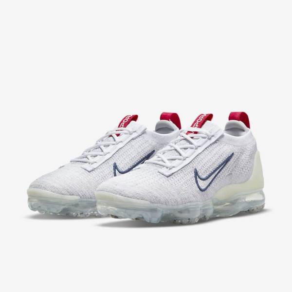 Αθλητικά Παπούτσια Nike Air VaporMax 2021 Flyknit γυναικεια σκουρο μπλε ασπρα | NK964KLF