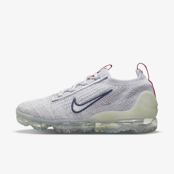 Αθλητικά Παπούτσια Nike Air VaporMax 2021 Flyknit γυναικεια σκουρο μπλε ασπρα | NK964KLF