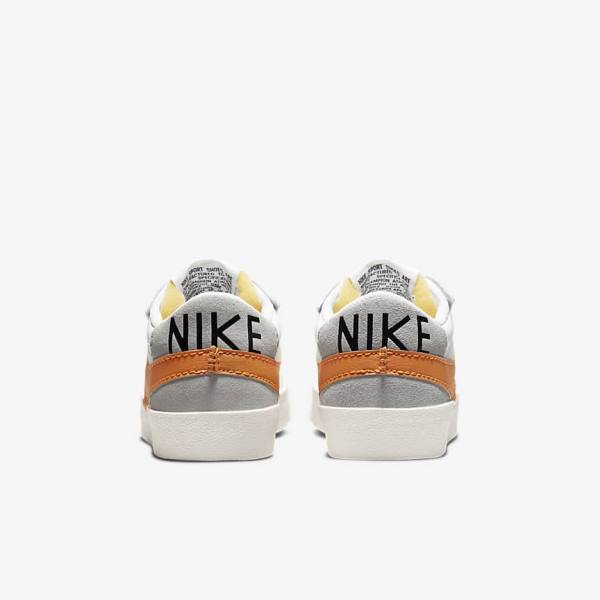 Αθλητικά Παπούτσια Nike Blazer Low 77 Jumbo ανδρικα ασπρα γκρι πορτοκαλι | NK235XOZ