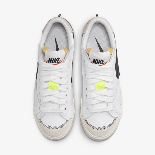 Αθλητικά Παπούτσια Nike Blazer Low 77 Jumbo γυναικεια ασπρα μαυρα | NK362RIY