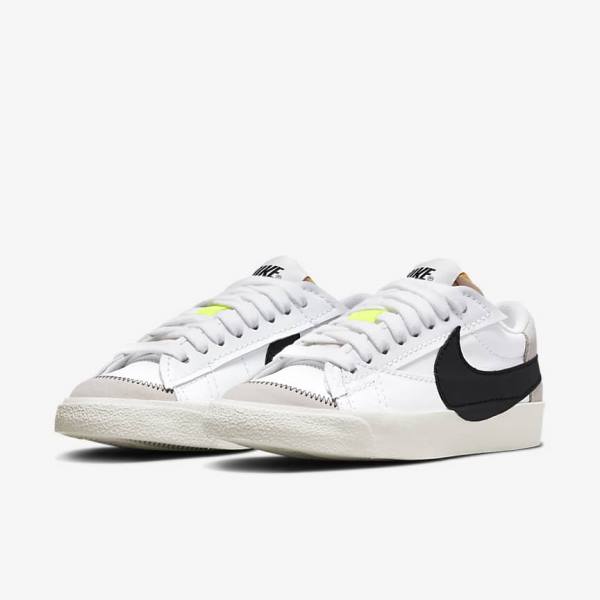 Αθλητικά Παπούτσια Nike Blazer Low 77 Jumbo γυναικεια ασπρα μαυρα | NK362RIY