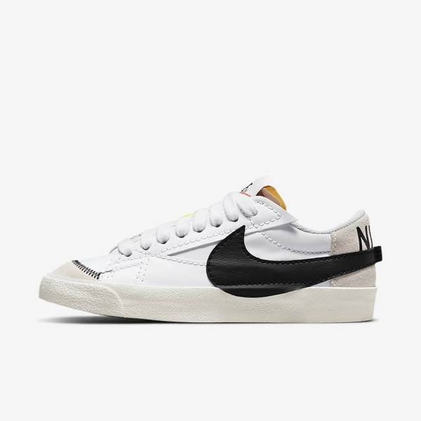 Αθλητικά Παπούτσια Nike Blazer Low 77 Jumbo γυναικεια ασπρα μαυρα | NK362RIY