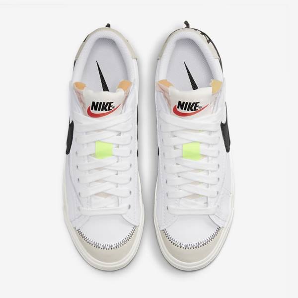 Αθλητικά Παπούτσια Nike Blazer Low 77 Jumbo ανδρικα ασπρα μαυρα | NK493MAI