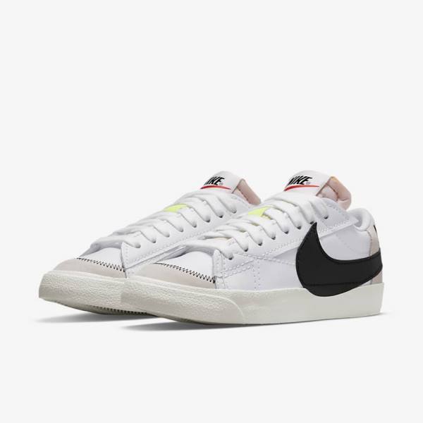 Αθλητικά Παπούτσια Nike Blazer Low 77 Jumbo ανδρικα ασπρα μαυρα | NK493MAI