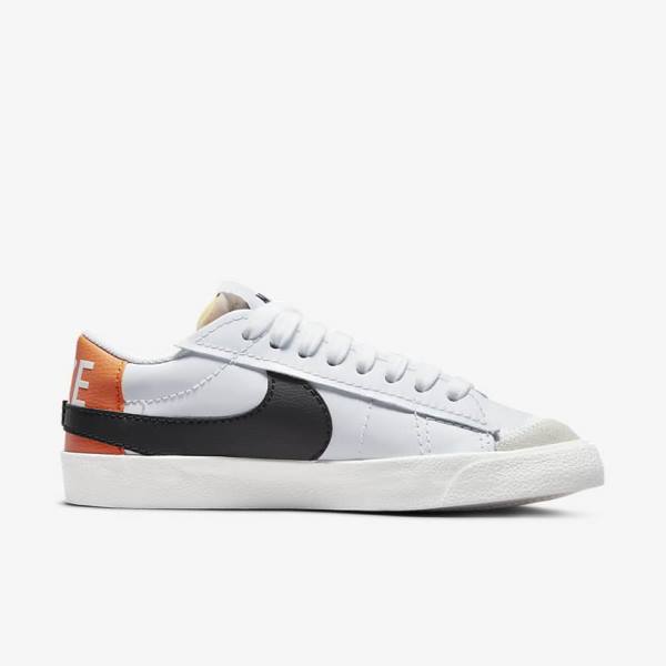 Αθλητικά Παπούτσια Nike Blazer Low 77 Jumbo ανδρικα ασπρα πορτοκαλι μαυρα | NK872DPZ