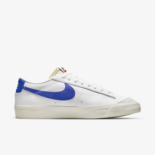 Αθλητικά Παπούτσια Nike Blazer Low 77 Vintage ανδρικα ασπρα μπλε ρουά | NK820ACX