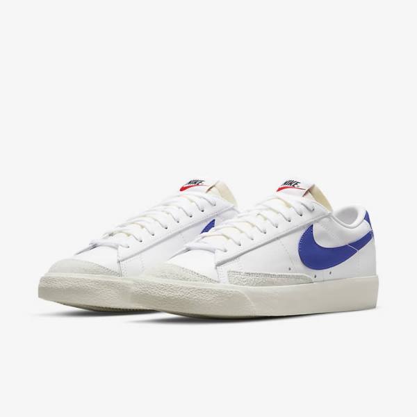 Αθλητικά Παπούτσια Nike Blazer Low 77 Vintage ανδρικα ασπρα μπλε ρουά | NK820ACX