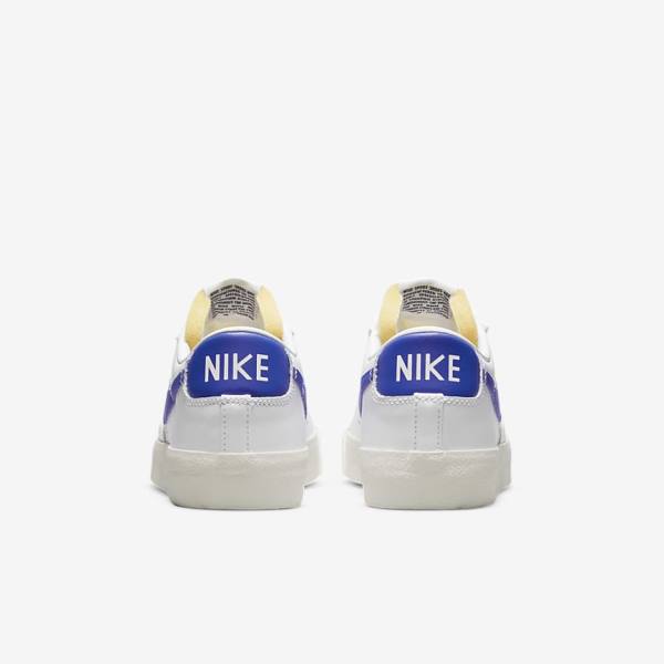 Αθλητικά Παπούτσια Nike Blazer Low 77 Vintage ανδρικα ασπρα μπλε ρουά | NK820ACX