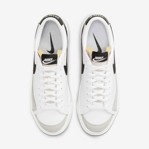 Αθλητικά Παπούτσια Nike Blazer Low 77 γυναικεια ασπρα μαυρα | NK461JUZ