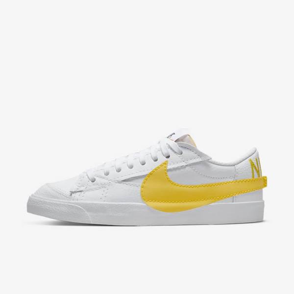 Αθλητικά Παπούτσια Nike Blazer Low Jumbo ανδρικα ασπρα μαυρα πορτοκαλι | NK512RND