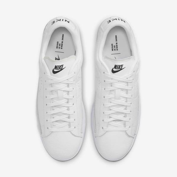 Αθλητικά Παπούτσια Nike Blazer Low X ανδρικα ασπρα ανοιχτο καφε μαυρα | NK374BDL