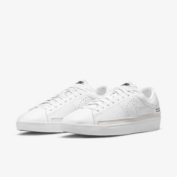 Αθλητικά Παπούτσια Nike Blazer Low X ανδρικα ασπρα ανοιχτο καφε μαυρα | NK374BDL