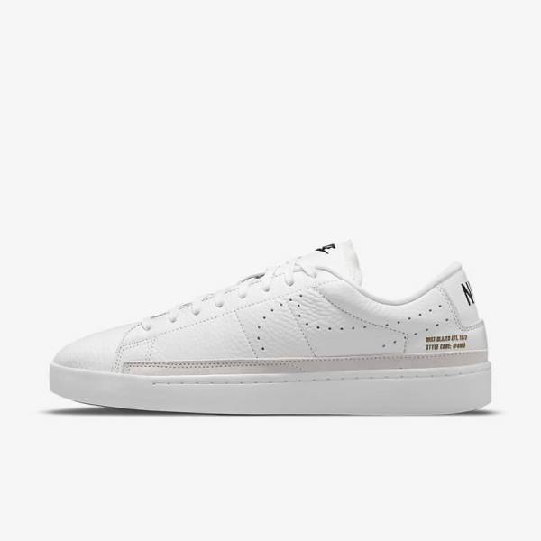 Αθλητικά Παπούτσια Nike Blazer Low X ανδρικα ασπρα ανοιχτο καφε μαυρα | NK374BDL