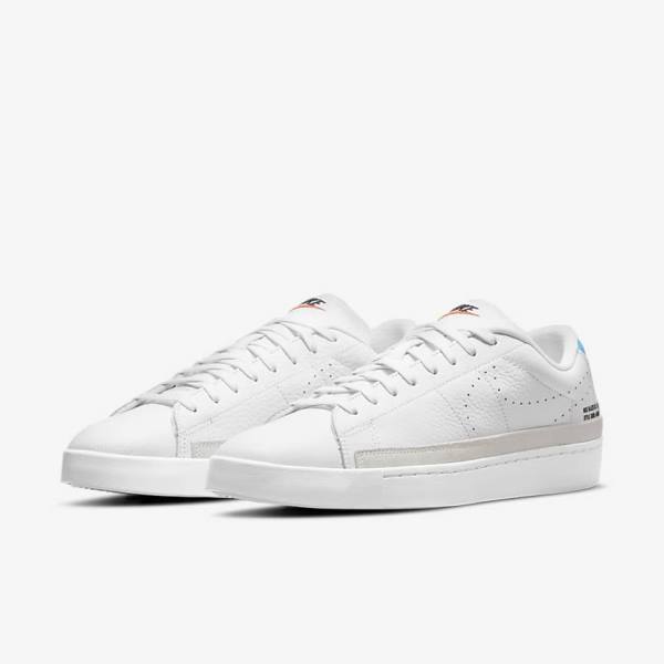 Αθλητικά Παπούτσια Nike Blazer Low X ανδρικα ασπρα ανοιχτο μπλε ασπρα | NK687MDK