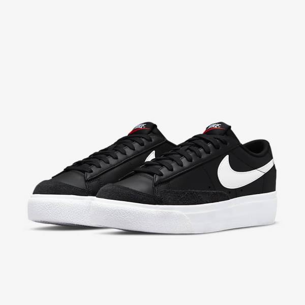 Αθλητικά Παπούτσια Nike Blazer Low flatforms γυναικεια μαυρα | NK231ZJH