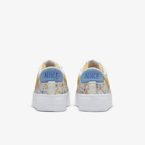 Αθλητικά Παπούτσια Nike Blazer Low flatforms γυναικεια μπλε ρουά μπλε | NK346XTE