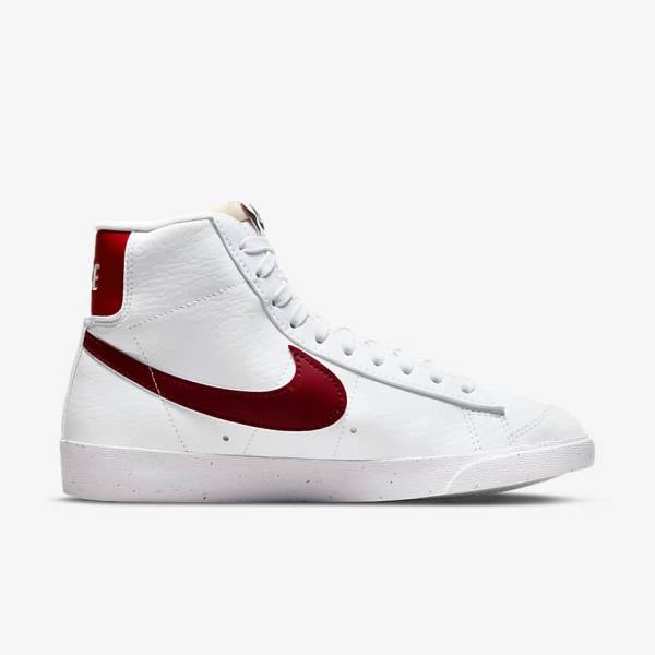 Αθλητικά Παπούτσια Nike Blazer Mid 77 Next Nature γυναικεια ασπρα μαυρα κοκκινα | NK263KAD