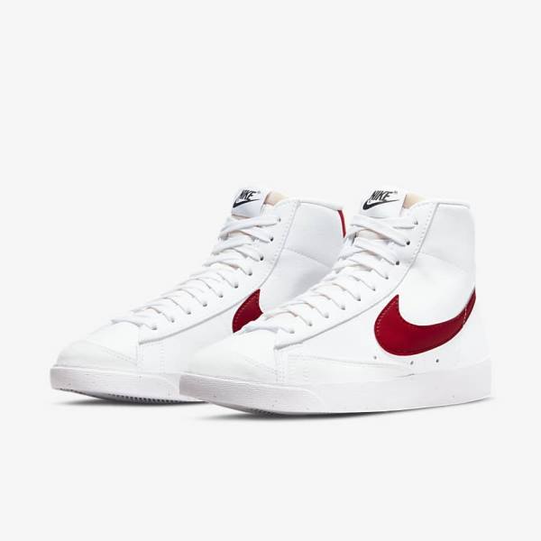 Αθλητικά Παπούτσια Nike Blazer Mid 77 Next Nature γυναικεια ασπρα μαυρα κοκκινα | NK263KAD