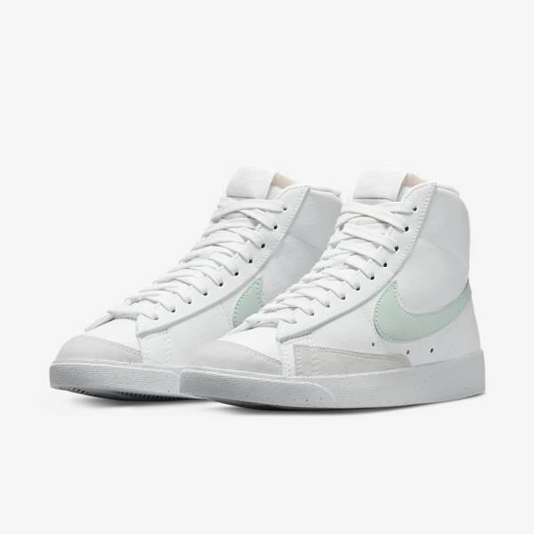 Αθλητικά Παπούτσια Nike Blazer Mid 77 Next Nature γυναικεια ασπρα πρασινο | NK819PAD