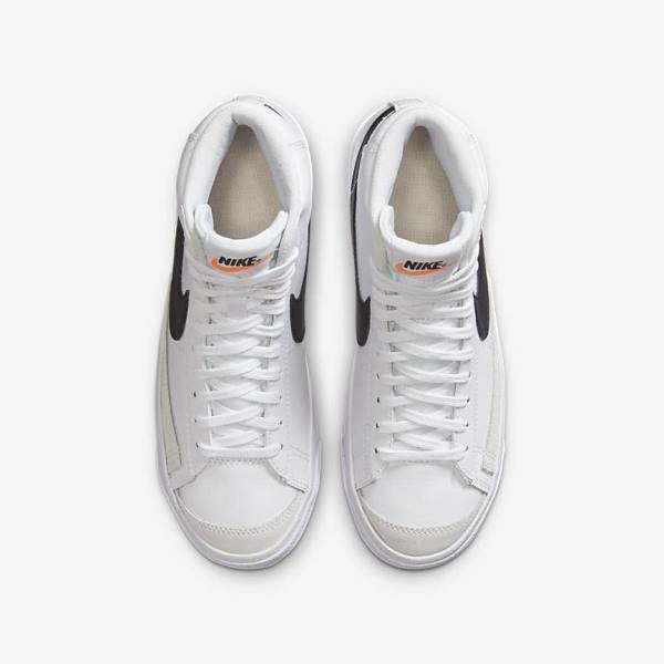 Αθλητικά Παπούτσια Nike Blazer Mid 77 Older παιδικα ασπρα πορτοκαλι μαυρα | NK465MUG