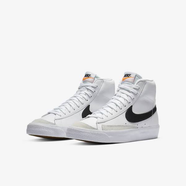 Αθλητικά Παπούτσια Nike Blazer Mid 77 Older παιδικα ασπρα πορτοκαλι μαυρα | NK465MUG