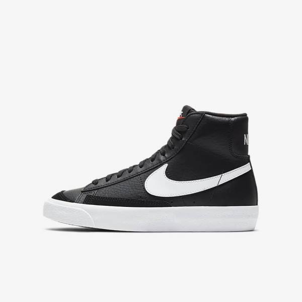 Αθλητικά Παπούτσια Nike Blazer Mid 77 Older παιδικα μαυρα ασπρα πορτοκαλι | NK769HUL