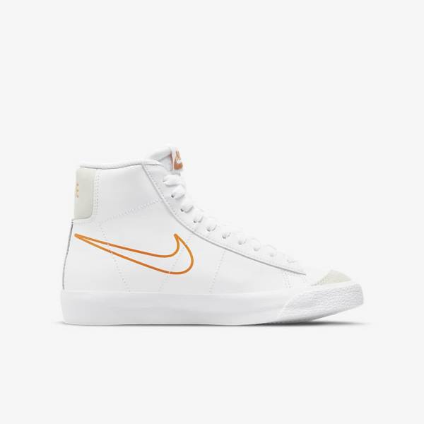 Αθλητικά Παπούτσια Nike Blazer Mid 77 Older παιδικα ασπρα μαυρα ασπρα | NK854GFR