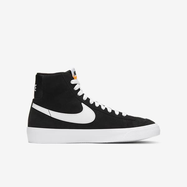 Αθλητικά Παπούτσια Nike Blazer Mid 77 σουετ Older παιδικα μαυρα πορτοκαλι ασπρα | NK615XMO