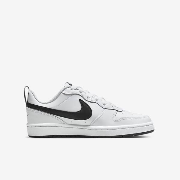 Αθλητικά Παπούτσια Nike Court Borough Low 2 Older παιδικα ασπρα μαυρα | NK563SBY