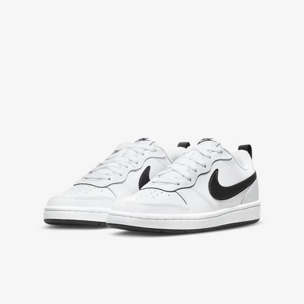 Αθλητικά Παπούτσια Nike Court Borough Low 2 Older παιδικα ασπρα μαυρα | NK563SBY