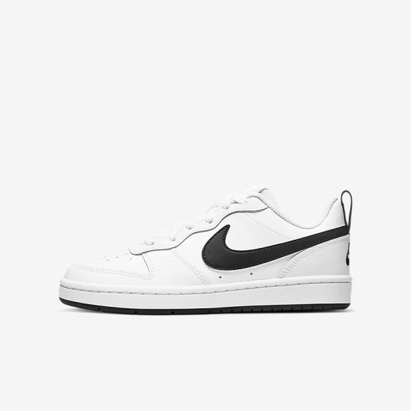 Αθλητικά Παπούτσια Nike Court Borough Low 2 Older παιδικα ασπρα μαυρα | NK563SBY