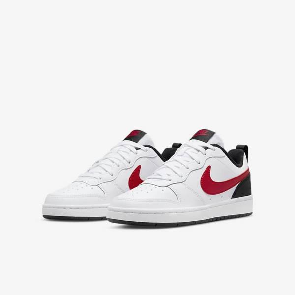 Αθλητικά Παπούτσια Nike Court Borough Low 2 Older παιδικα ασπρα μαυρα κοκκινα | NK796XYG