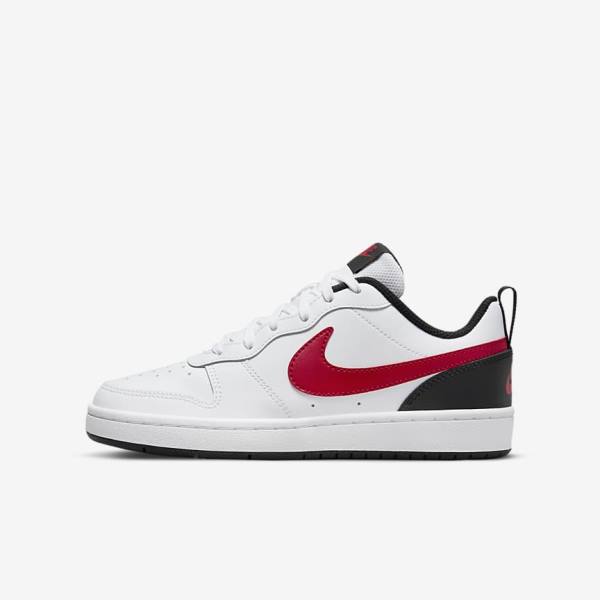 Αθλητικά Παπούτσια Nike Court Borough Low 2 Older παιδικα ασπρα μαυρα κοκκινα | NK796XYG