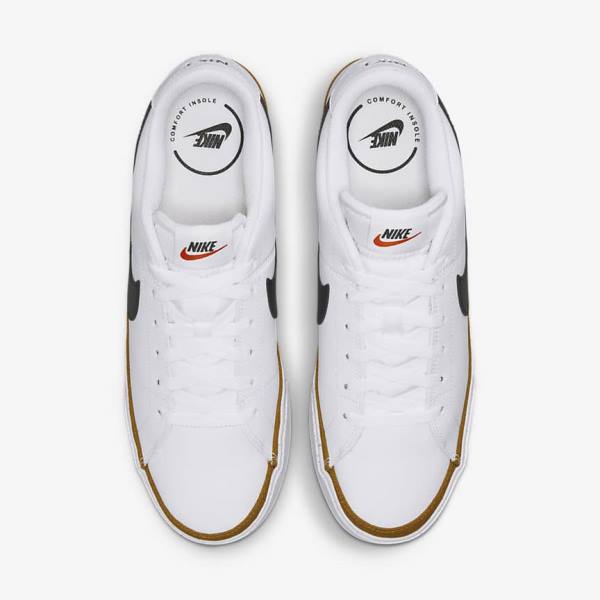 Αθλητικά Παπούτσια Nike Court Legacy ανδρικα ασπρα μαυρα | NK872VUA