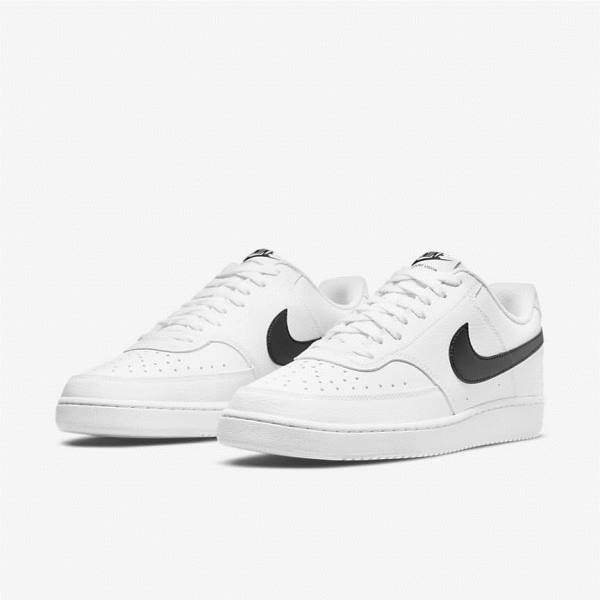 Αθλητικά Παπούτσια Nike Court Vision Low Next Nature ανδρικα ασπρα μαυρα | NK682HXA