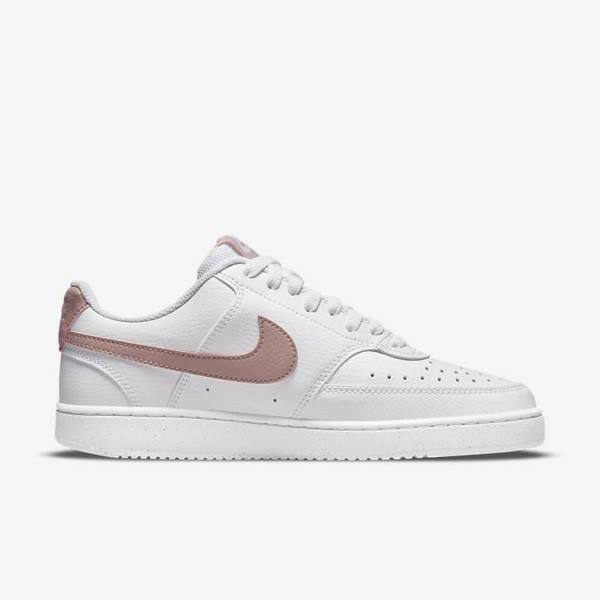 Αθλητικά Παπούτσια Nike Court Vision Low Next Nature γυναικεια ασπρα ροζ | NK839MVO