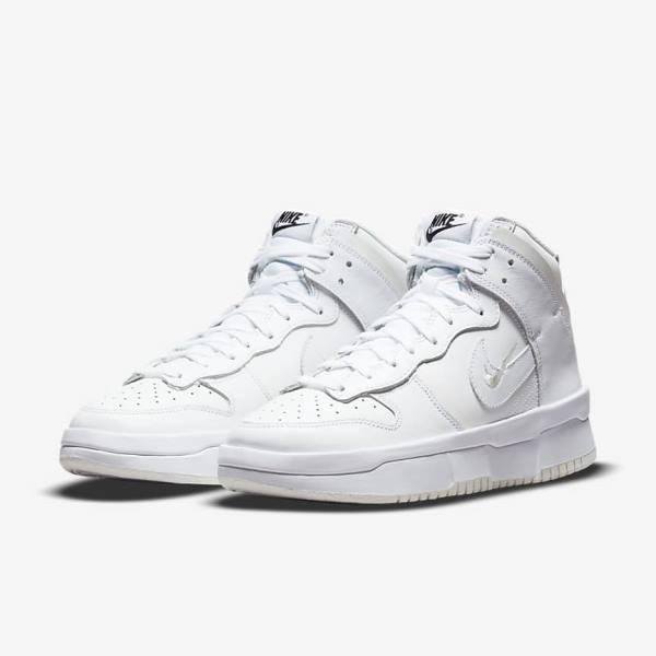 Αθλητικά Παπούτσια Nike Dunk High Up γυναικεια ασπρα μαυρα ασπρα | NK632EBF