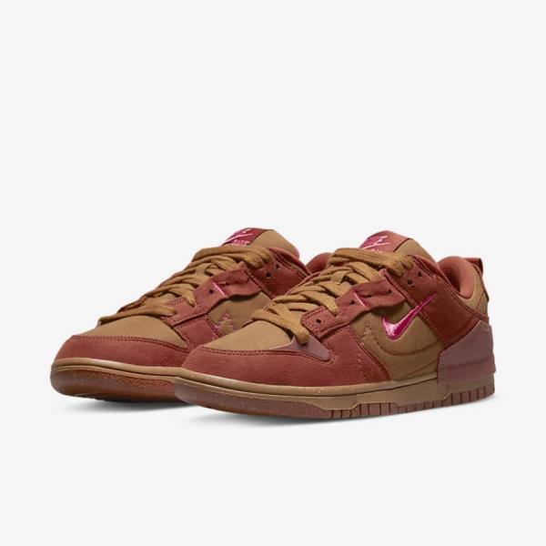 Αθλητικά Παπούτσια Nike Dunk Low Disrupt 2 γυναικεια καφε πορτοκαλι κοκκινα ροζ | NK480IQO