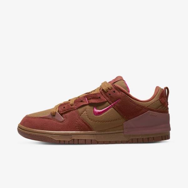 Αθλητικά Παπούτσια Nike Dunk Low Disrupt 2 γυναικεια καφε πορτοκαλι κοκκινα ροζ | NK480IQO