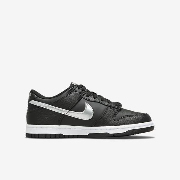 Αθλητικά Παπούτσια Nike Dunk Low Older παιδικα μαυρα γκρι ασπρα | NK810LVA