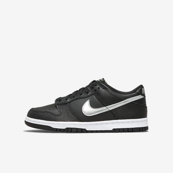 Αθλητικά Παπούτσια Nike Dunk Low Older παιδικα μαυρα γκρι ασπρα | NK810LVA