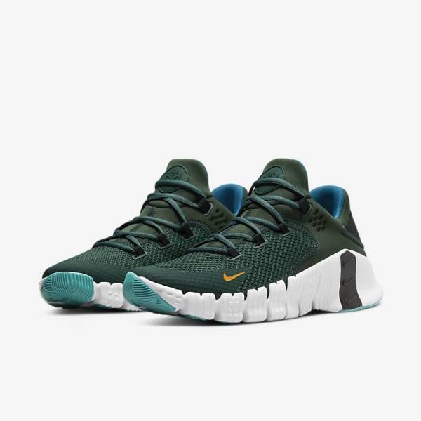 Αθλητικά Παπούτσια Nike Free Metcon 4 ανδρικα πρασινο μαυρα ασπρα | NK281MGF