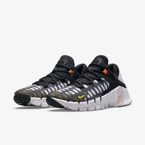 Αθλητικά Παπούτσια Nike Free Metcon 4 ανδρικα μαυρα ασπρα μπλε κίτρινα | NK730RQV