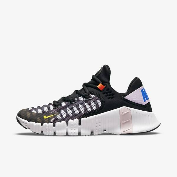 Αθλητικά Παπούτσια Nike Free Metcon 4 ανδρικα μαυρα ασπρα μπλε κίτρινα | NK730RQV