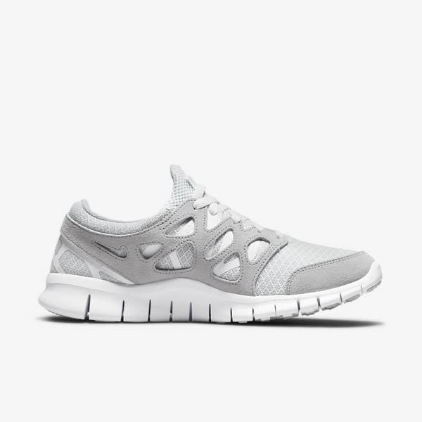 Αθλητικά Παπούτσια Nike Free Run 2 ανδρικα γκρι ασπρα Πλατίνα | NK317BXM