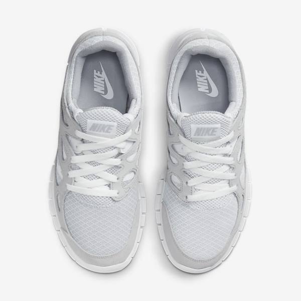 Αθλητικά Παπούτσια Nike Free Run 2 ανδρικα γκρι ασπρα Πλατίνα | NK317BXM