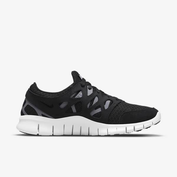 Αθλητικά Παπούτσια Nike Free Run 2 γυναικεια μαυρα σκούρο γκρι ασπρα | NK597WPC