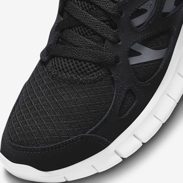 Αθλητικά Παπούτσια Nike Free Run 2 γυναικεια μαυρα σκούρο γκρι ασπρα | NK597WPC