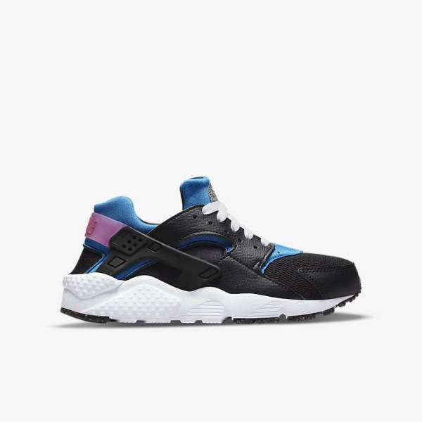 Αθλητικά Παπούτσια Nike Huarache Run Older παιδικα μαυρα ανοιχτο μπλε ροζ μεντα | NK601WSC